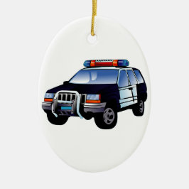 Politie Kantoor ontwerpt auto Digitale kunstbestem Keramisch Ornament