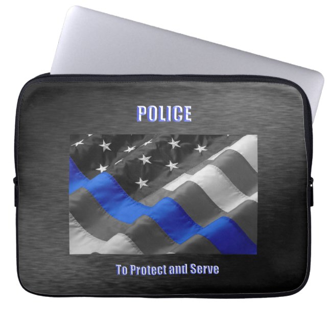 politie laptop sleeve (Voorkant)