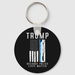 Politie leeft probleem Pro Trump Thin Blue Line US Sleutelhanger