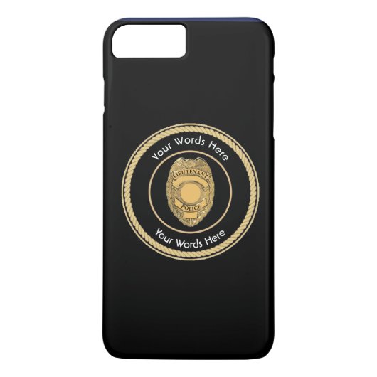 Politie Luitenant Badge Custom Universal Case-Mate iPhone Case (Achterkant)