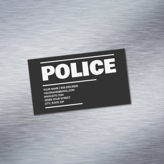 politie magnetisch visitekaartje (Voorbeeld)