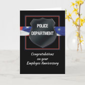 Politie Medewerker Jubileum gefeliciteerd, BlackK Kaart (Gele Bloem)