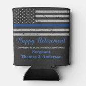  politie met Thin Blue Line Blikjeskoeler (Achterkant)