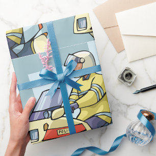 Politie Motoragent Handhaving Van De Wet Cadeaupapier