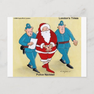 Politie Navidad grappige kerstcadeaus en T - shirt Feestdagenkaart
