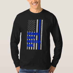 Politie Papa Man Papa Beschermer Held Vaders Da T-shirt