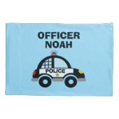 Politie patrouilleert auto voor kinderen kussensloop (Achterkant)