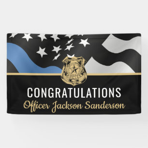 Politie Pensioen Partij Blue Line Wetshandhaving Spandoek