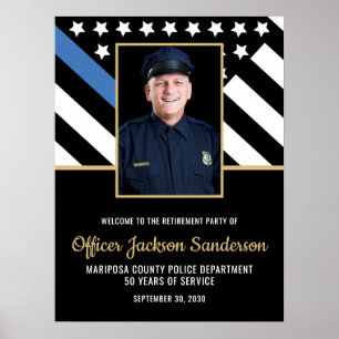 Politie Pensioen Wetshandhaving Foto Welkom Poster
