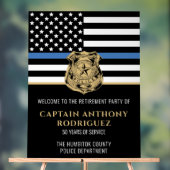 Politie pensionering rechtshandhaving ambtenaar we acryl bord (Neutraal)