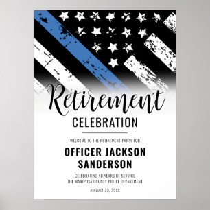 Politie Politie Pensioen Partij Welkom Poster