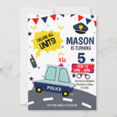Politie Politie Politieman Verjaardagsfeest Uitnod Kaart (Voorkant)