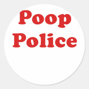 politie ronde sticker