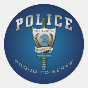 POLITIE RONDE STICKER