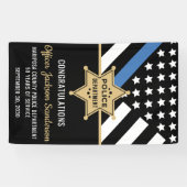 Politie Sheriff Pensioen Wetshandhaving Spandoek (Horizontaal)