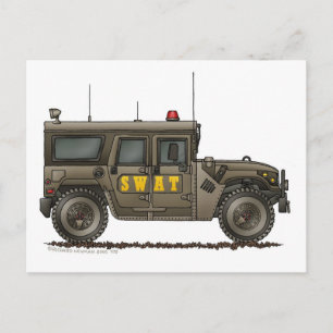 Politie SWAT Team Hummer Law Enforcement Briefkaart
