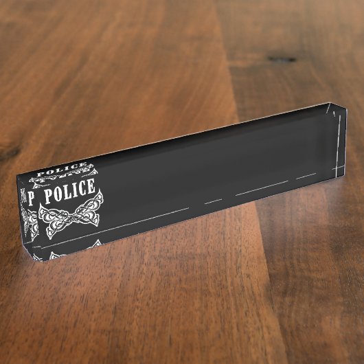 Politie-Tattoo Naambordje (Zijkant)