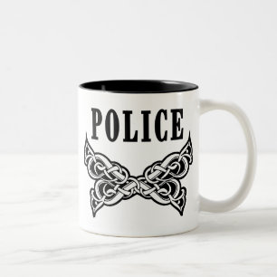 Politie-Tattoo Tweekleurige Koffiemok