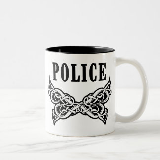 Politie-Tattoo Tweekleurige Koffiemok