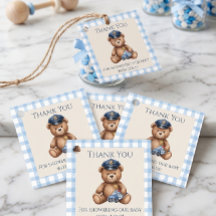 Politie Teddybeer Gingham Baby Shower