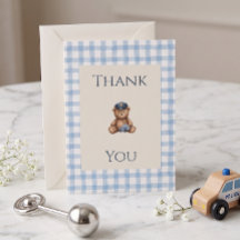Politie Teddybeer Gingham Baby Shower