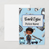 Politie-thema bedankkaart - Show waardering (Voorkant / Achterkant)