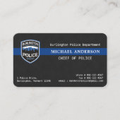 Politie Thin Blue Line Aangepaste Logo Handhaving Visitekaartje (Voorkant)