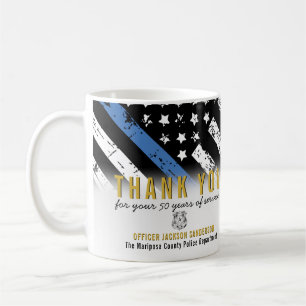 Politie Thin Blue Line American Flag Dank je Koffiemok