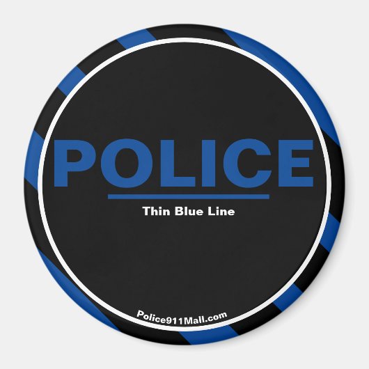 POLITIE Thin Blue Line magnet Magneet (Voorkant)