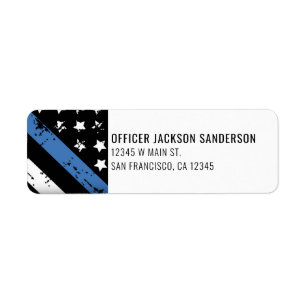 Politie Thin Blue Line wetshandhaver Etiket
