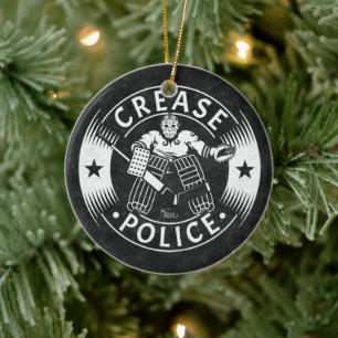 Politie van Creasen Hockey Goalie Keramisch Ornament