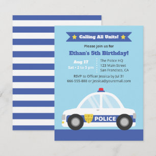 Politie van de auto-politie heeft Birthday-partij Kaart