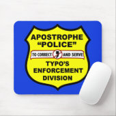 Politie van Grammar Apostrophe Mousepad Muismat (Met muis)