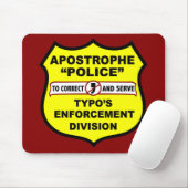 Politie van Grammar Apostrophe Mousepad Muismat (Met muis)
