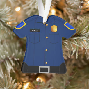 Politie verenigt marineblauw beroep ornament