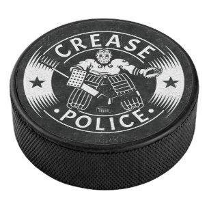 Politie verhogen Hockey Goalie Netminder Puck