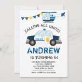 Politie Verjaardag Uitnodiging (Voorkant)