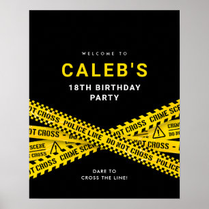 Politie Verjaardagsfeest welkomstbord poster