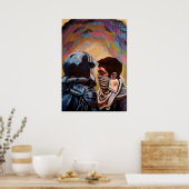 politie versus demonstrant poster (Keuken)