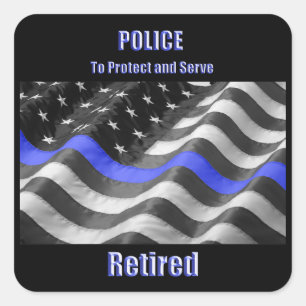 politie vierkante sticker