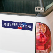 Politie voor Biden 2024 Bumpersticker (Op Truck)