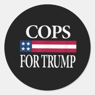 politie voor trump ronde sticker