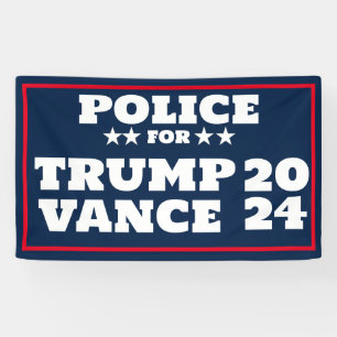 Politie voor Trump Vance 2024 Banner
