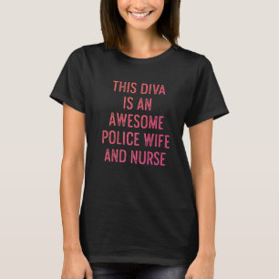 Politie vrouw verpleegster leven moeder 9 t-shirt