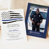 Politie Waterverf met blauwe lijn Vlag I Kaart