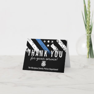 Politie Wetshandhaving Vlag Eerste Responder Bedankkaart
