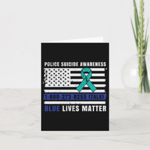 Politie Zelfmoord Bewustzijn Blue Leeft Politie Kaart