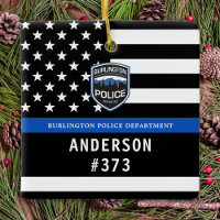 Politieafdeling Blue Custom Logo Law Enforcement