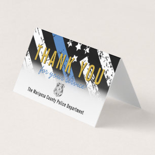Politieafdeling Thin Blue Line Dank u Visitekaartjes