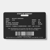 Politieagent Aangepaste foto Rechtshandhaving ID Badge (Back)